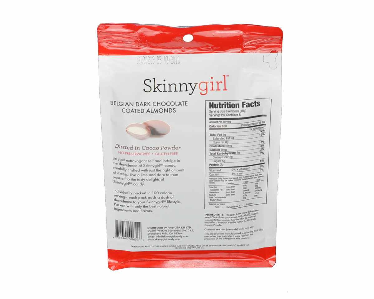 Skinnygirl Dark Chocolate Coated Almonds Bags - 1 Unit – Candy Favorites