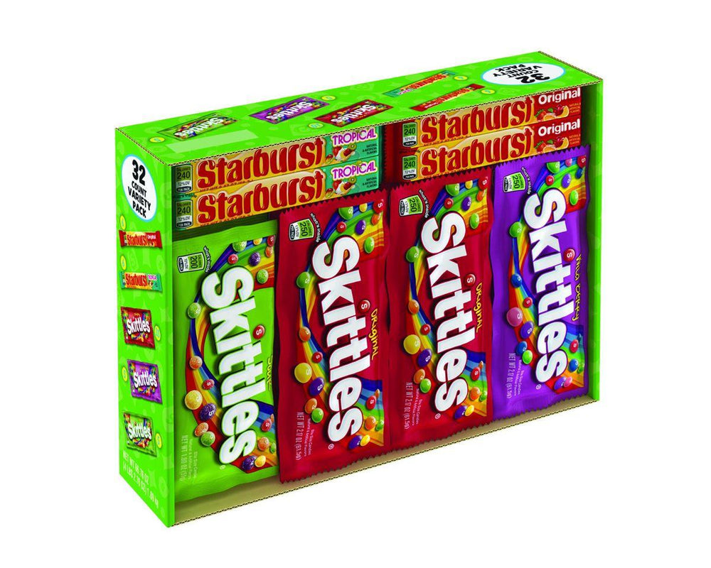 Skittles Starburst Full Size Bars Variety Pack - CandyFavorites