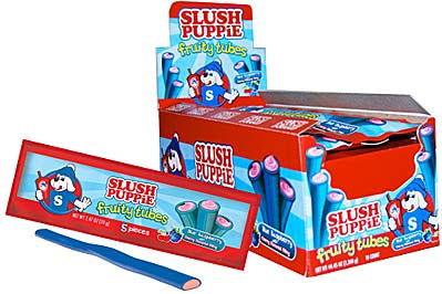 Slush Puppie Blue Raspberry Fruity Tubes - CandyFavorites