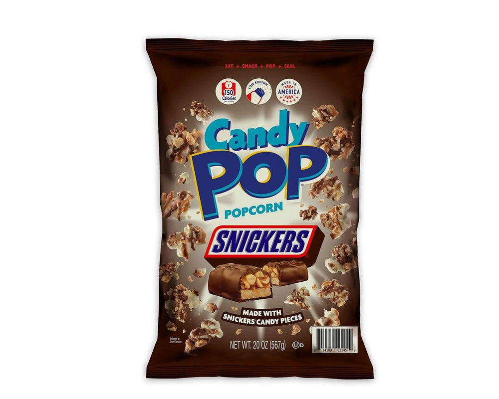 Snickers Candy Pop Popcorn 20 oz. Bag - CandyFavorites