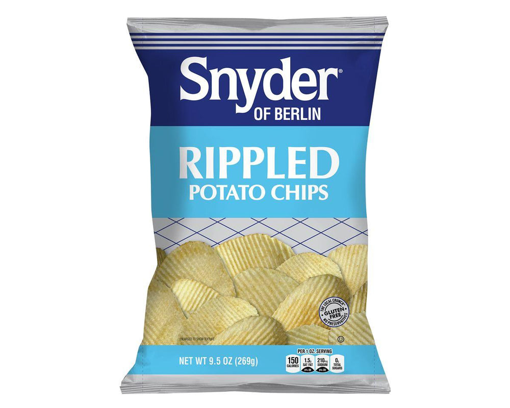 Snyder Of Berlin Rippled Potato Chips 9.5 oz. Bags - CandyFavorites