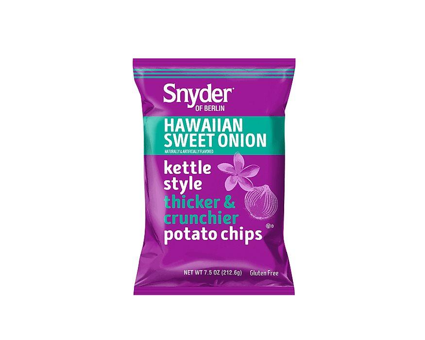 Snyders of Berlin Kettle Cooked Hawaiian Sweet Onion Potato Chip 7.5oz  Bag - CandyFavorites