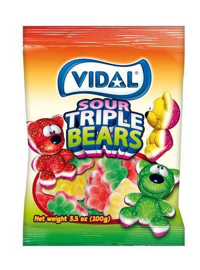 Sour Triple Bears Bags - CandyFavorites