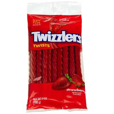 Strawberry Twizzlers 6 Ounce Peg Bag - CandyFavorites