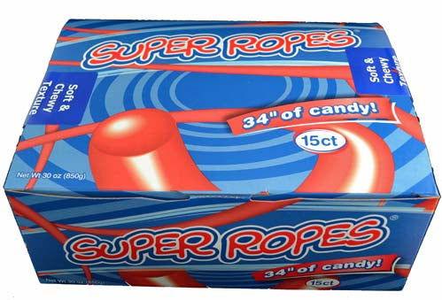 Super Ropes Box Super Ropes Rolling Red Licorice Ropes - 15 / Box – Candy Favorites
