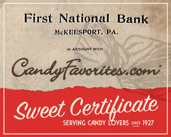 Sweet Certificate Electronic Candy Gift Cards