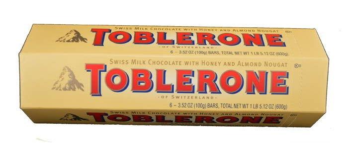 Toblerone Holiday Gift Bar 6 Pack - CandyFavorites