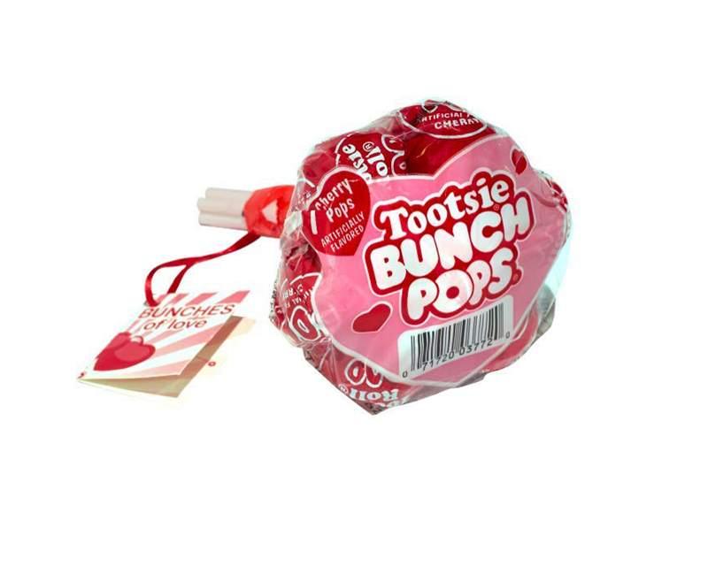 Tootsie Roll Valentine's Day Bunch Pops with Cards - CandyFavorites
