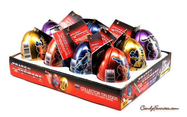 Transformer Collector Tin Eggs with Cyberbites Candy - CandyFavorites