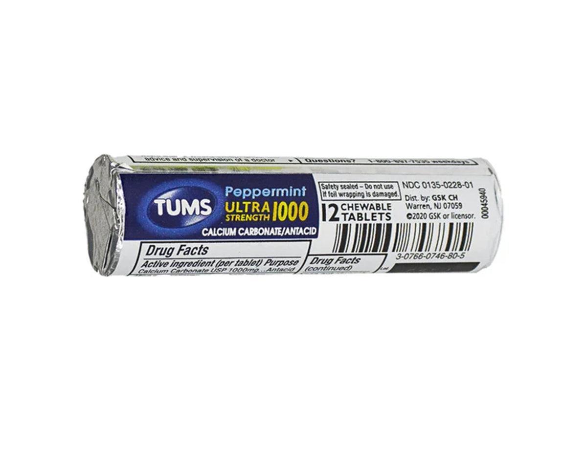 Tums Ultra Strength Peppermint Tablets - CandyFavorites