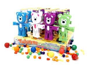 Twister Clip-On Bubble Gum and Toy Bears - CandyFavorites