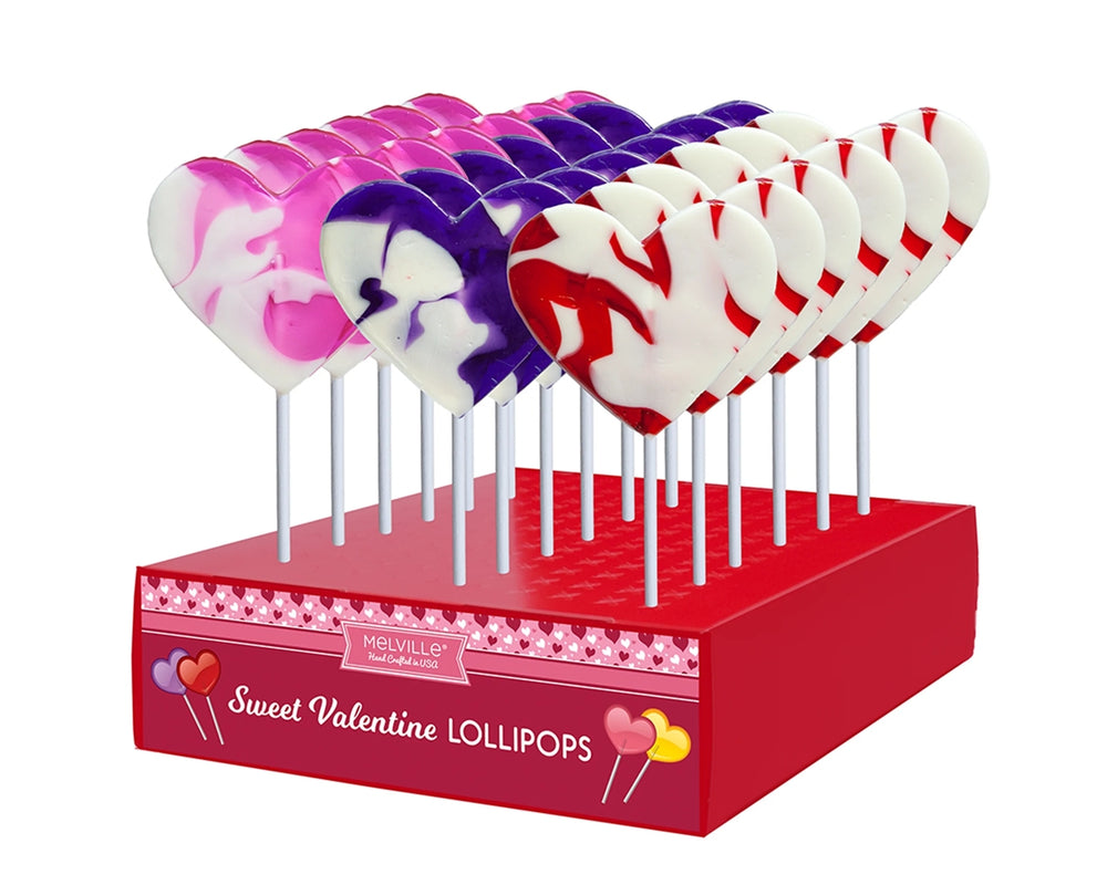 Valentine Heart Shaped Swirl Lollipops