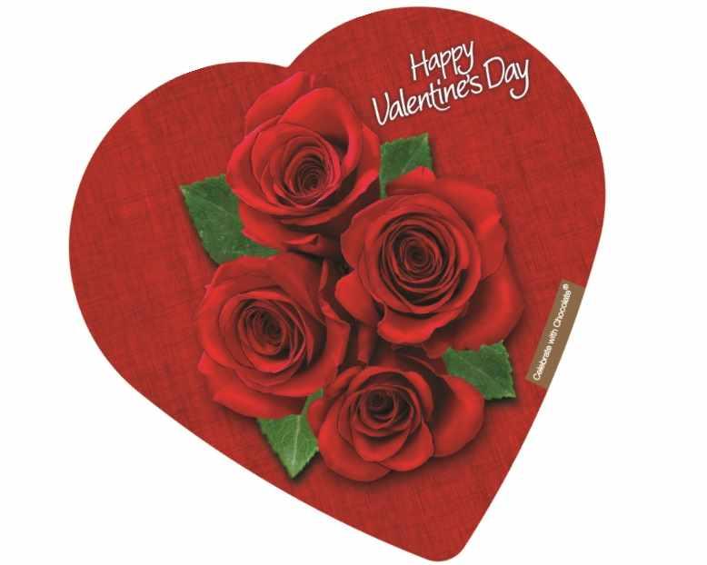 Valentine Assorted Chocolate Rose Heart Box - CandyFavorites