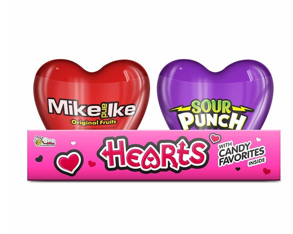 Valentine Hearts With Mike and Ikes and Sour Punch Kids - CandyFavorites
