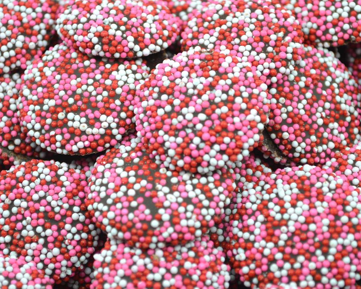 Dark Chocolate Valentine's Nonpareils - 3 lb. – Candy Favorites