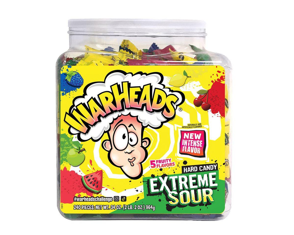 Warheads Extreme Sour Hard Candy Jars - CandyFavorites