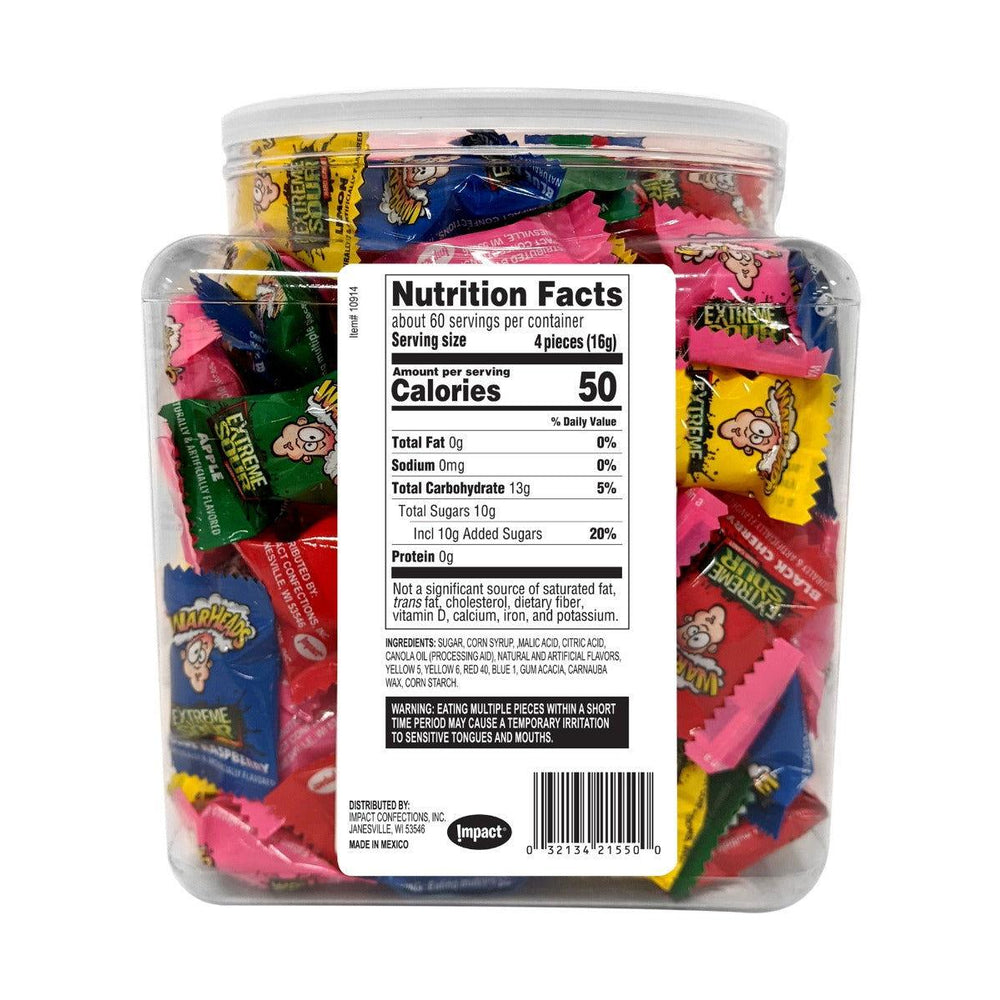 
                      
                        Warheads Extreme Sour Hard Candy Jars - CandyFavorites
                      
                    