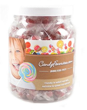 Wrapped Filled Raspberries Candy Jar - CandyFavorites