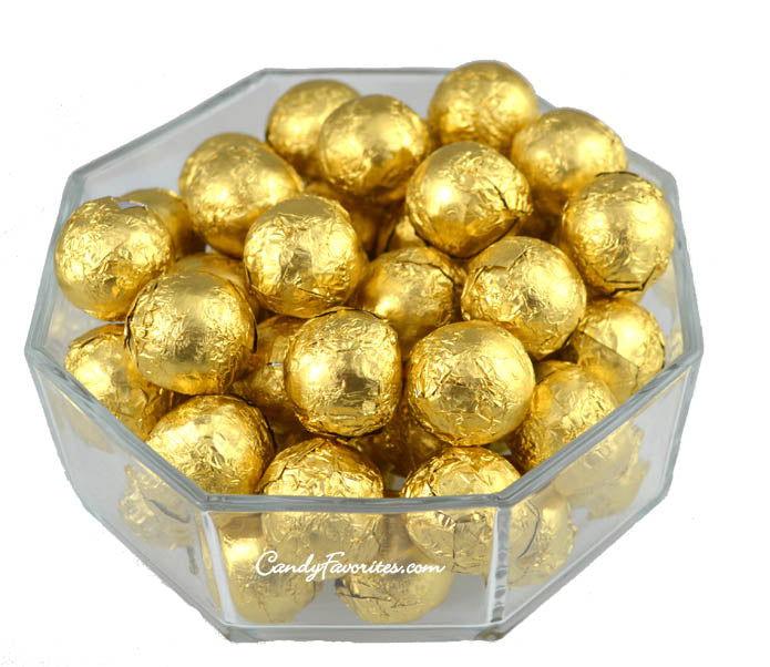 Wrapped Gold Chocolate Balls - CandyFavorites
