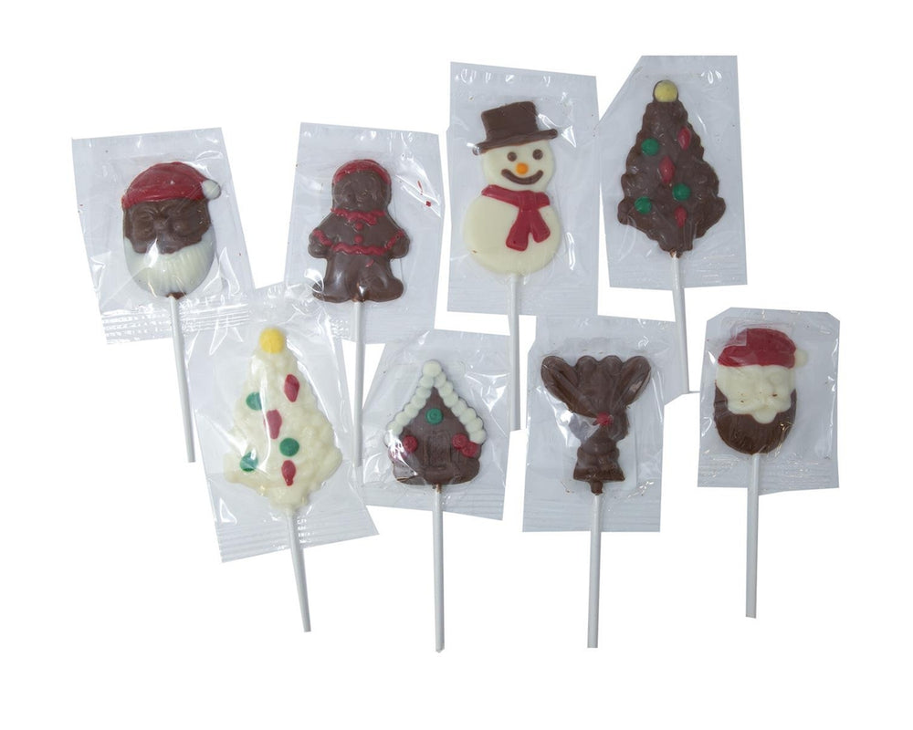 Assorted Christmas Chocolate Lollipops