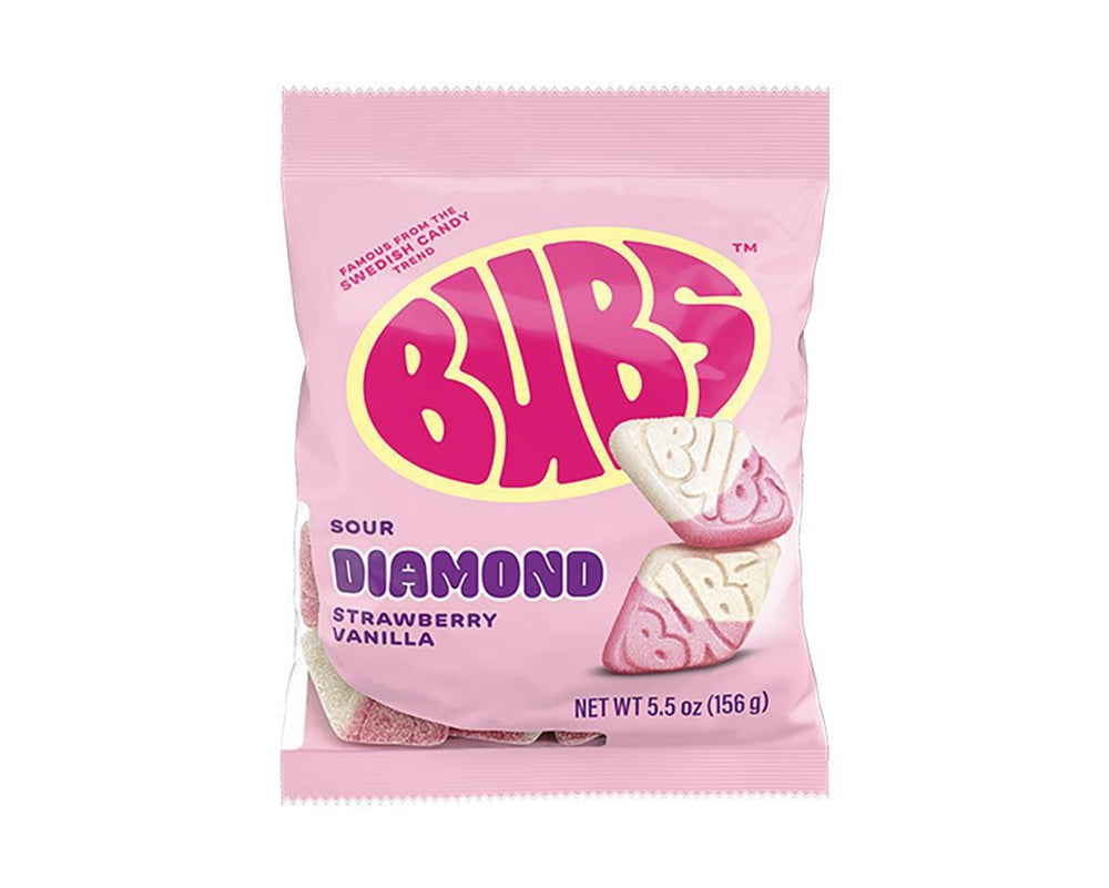  BUBS Sour Diamond Strawberry Vanilla candy 