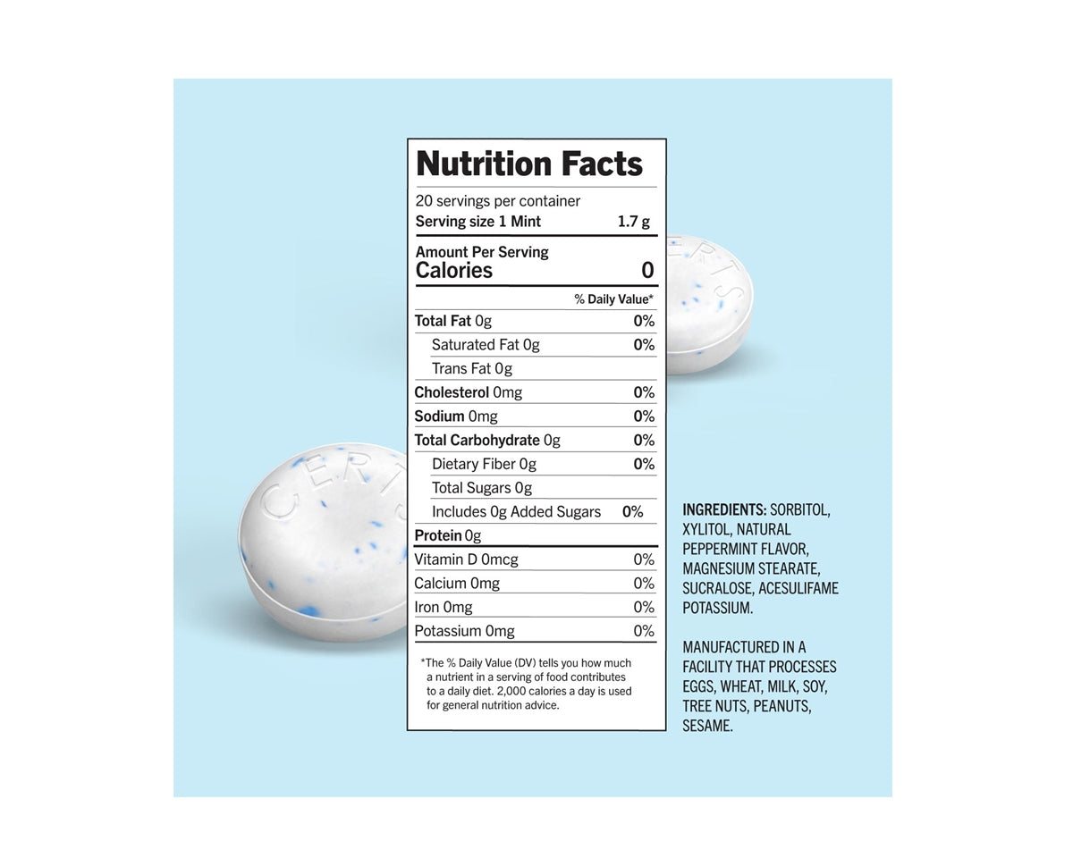Certs Peppermint Nutritional