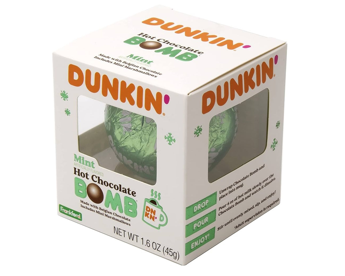 Frankford Dunkin' Mint Hot Chocolate Bombs |Net Weight 1.6 oz. - 6