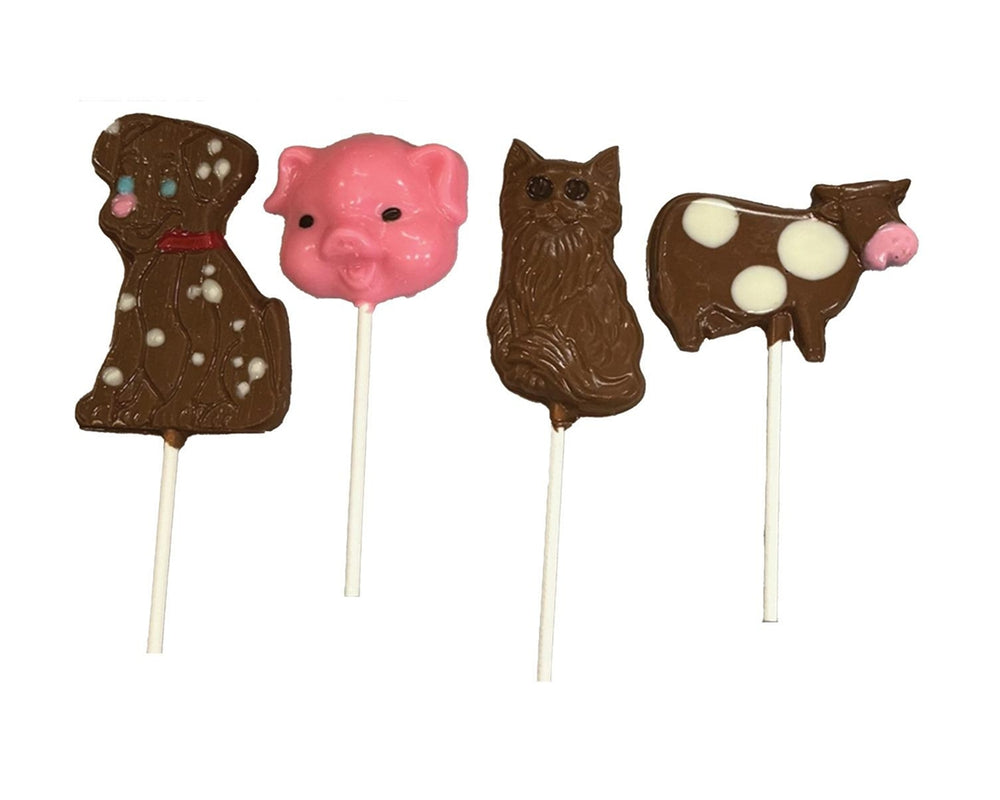 Farm Animal Chocolate Lollipops