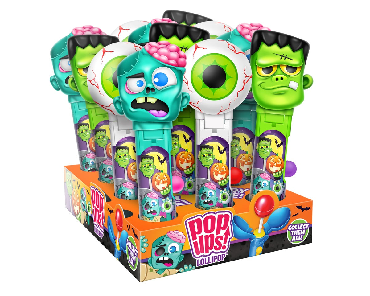 Monster Mix Pop Ups! .35 oz. Lollipops | Flix Candy - 12 / Box – Candy ...