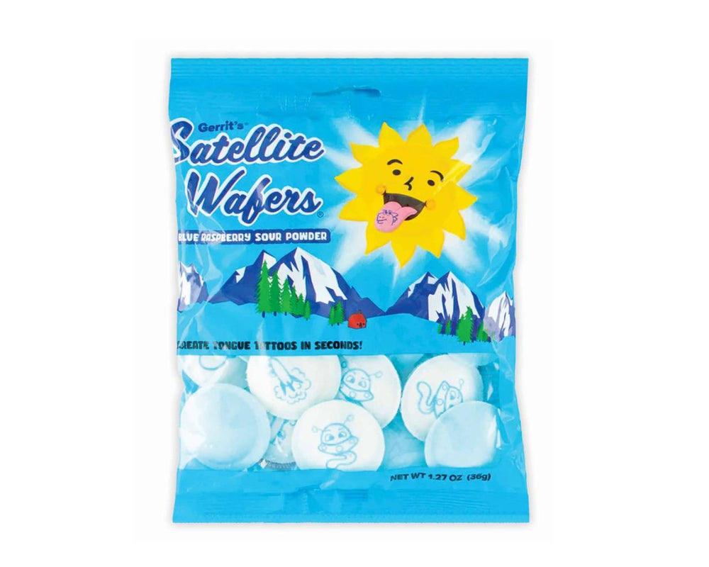
                      
                        Gerrit's Blue Raspberry Satellite Wafers 1.27 oz. Bag - 12 / Box
                      
                    