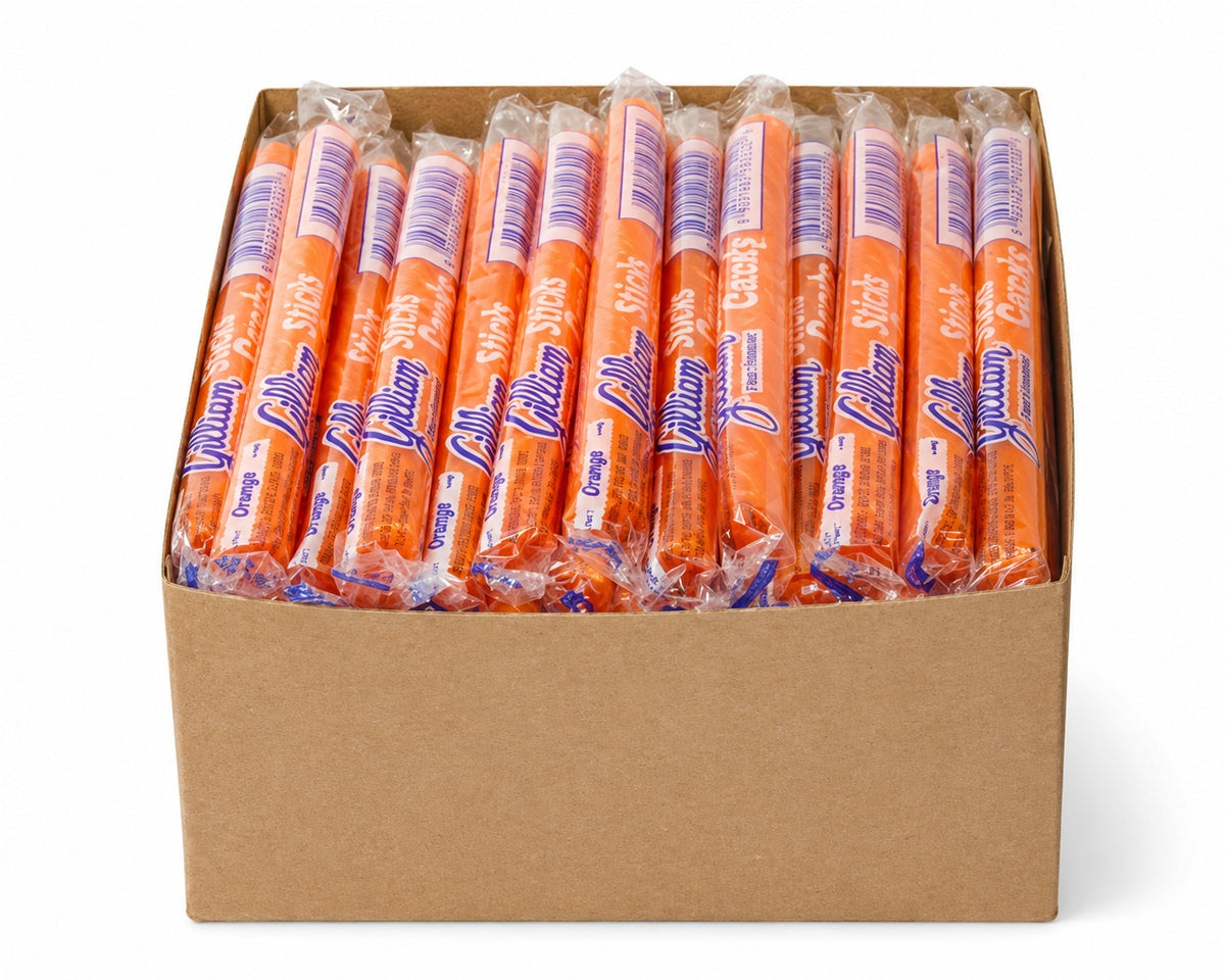 gilliam old fashioned candy sticks orange box