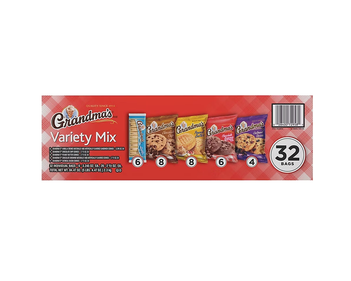 Grandma's Cookies Variety Mix 32 count box