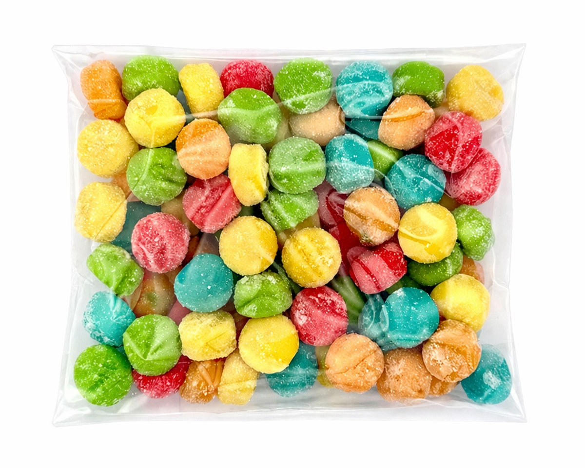 gummi sour poppers flat bag