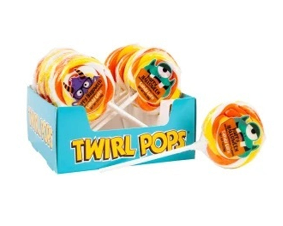 Halloween twirl pop candy corn