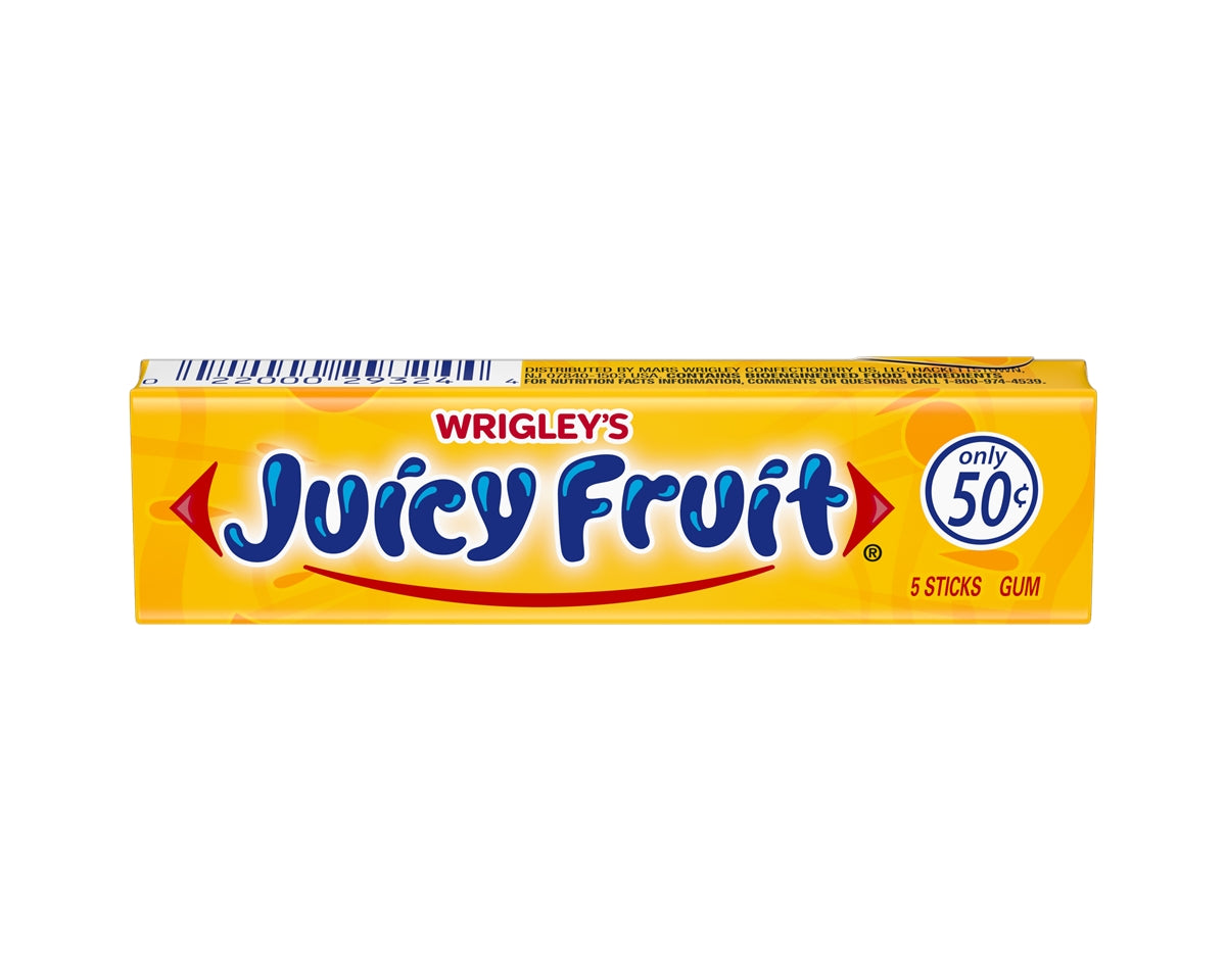 Wrigley's Juicyfruit Chewing Gum | Pre-Priced - 40 / Box – Candy