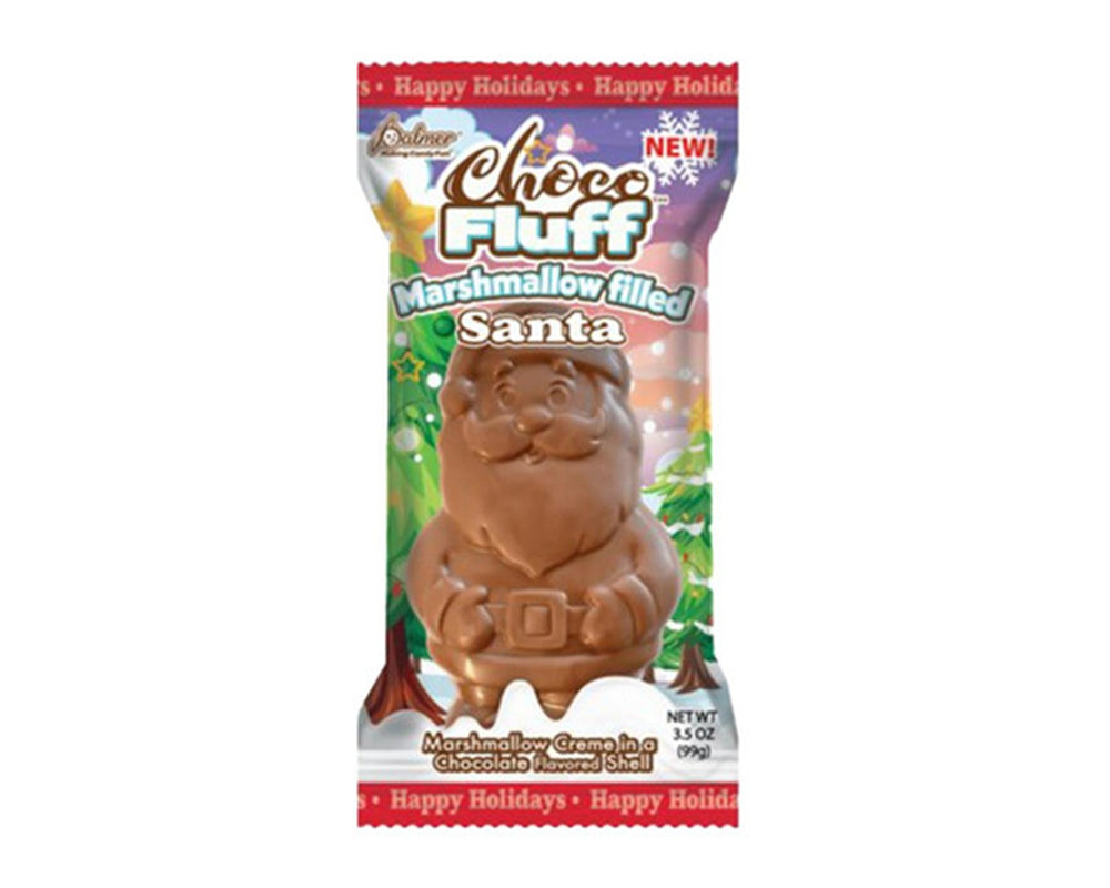 Palmer Chocofluff Marshmallow Filled Santa 3.5oz Candy Bars