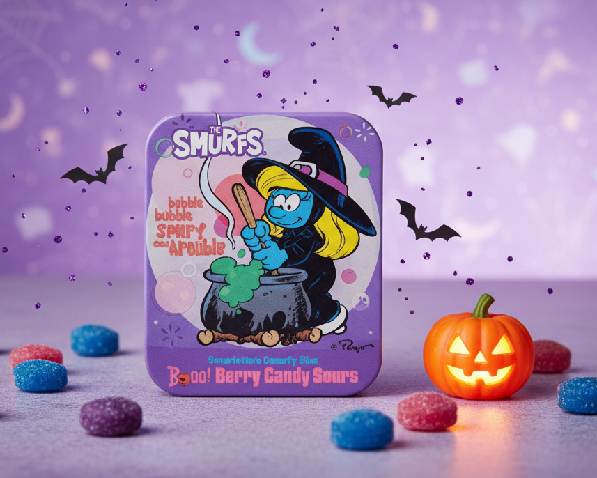 Smurfs Boo Berry Candy Sours Tin