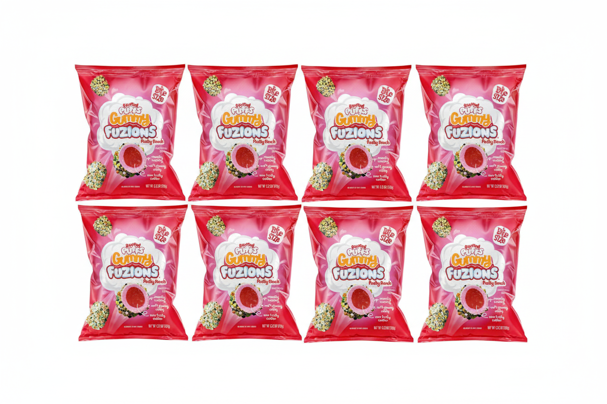 Stuffed Puffs Gummy Fuzions Fruity Punch Bags