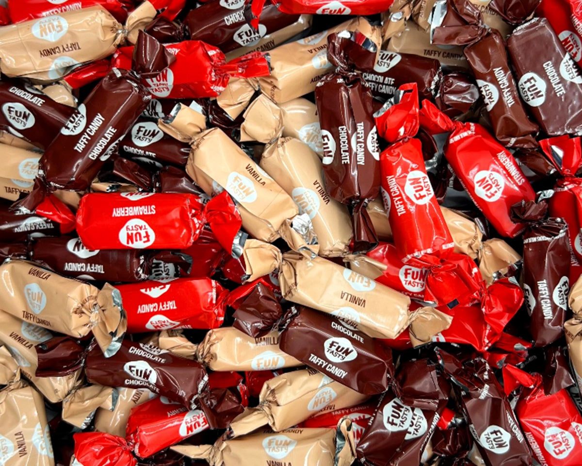 Taffy Rapper Candy Wrapped Assorted Caramel Taffy Candy - 5 lbs. – Candy Favorites