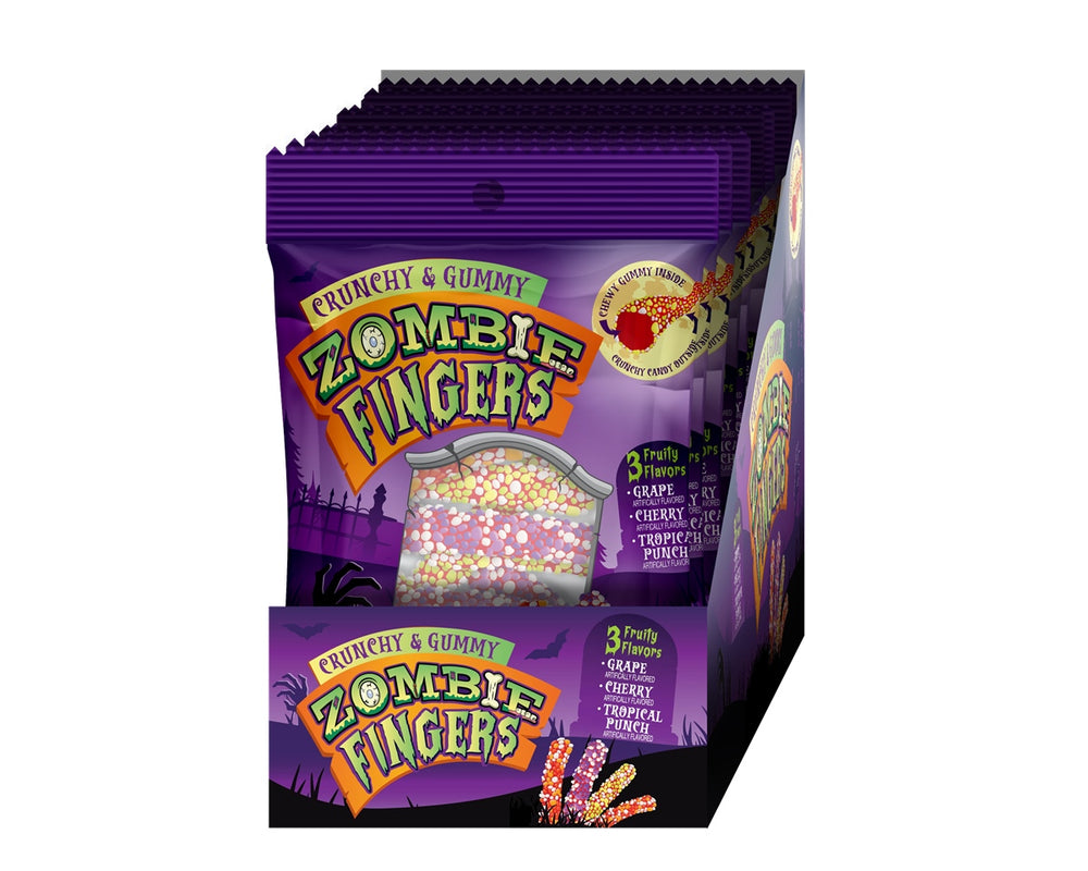 Zombie Fingers Crunchy Gummies Peg Bags