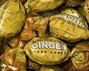 Colombina Wrapped Ginger Hard Candy - 5 lbs.