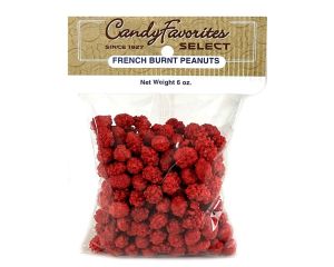 French Burnt Peanuts 6 oz. Select Label Peg Bags -  6 / Box