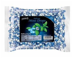 Colombina Wrapped Delicate Mint Drops 2.2lb Bag - 1 Unit