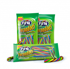 Fini Sour Tornadoes Soft and Chewy Candy 4.5 oz. Bag - 12 / Case