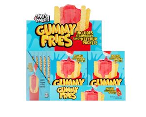 Gummy Fries With Strawberry Candy Ketchup - 12 / Box