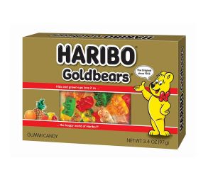 Haribo Gold-Bears Theater Size 3.4 oz. Boxes – 12 / Box