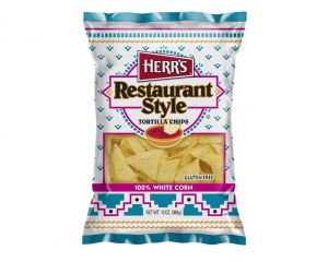 Herr’s Restaurant Style Tortilla Chips 12 oz. Bags - 3 / Case