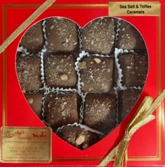 Peek A Boo Heart with Sea Salt and Toffee Caramels - 1 Unit