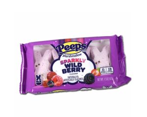 Marshmallow Peeps Sparkly Wild Berry Bunnies 4 Count Tray - 6 Trays / Box