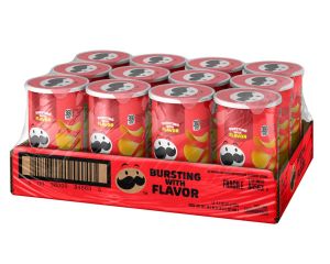 Pringles Grab n' Go Original Flavored Potato Crisps 2.3 oz. Cans - 12 / Box